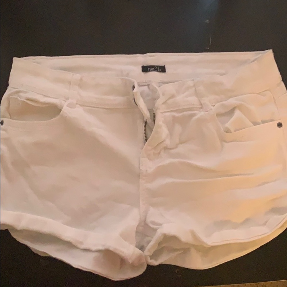 Rue 21 white jean shorts